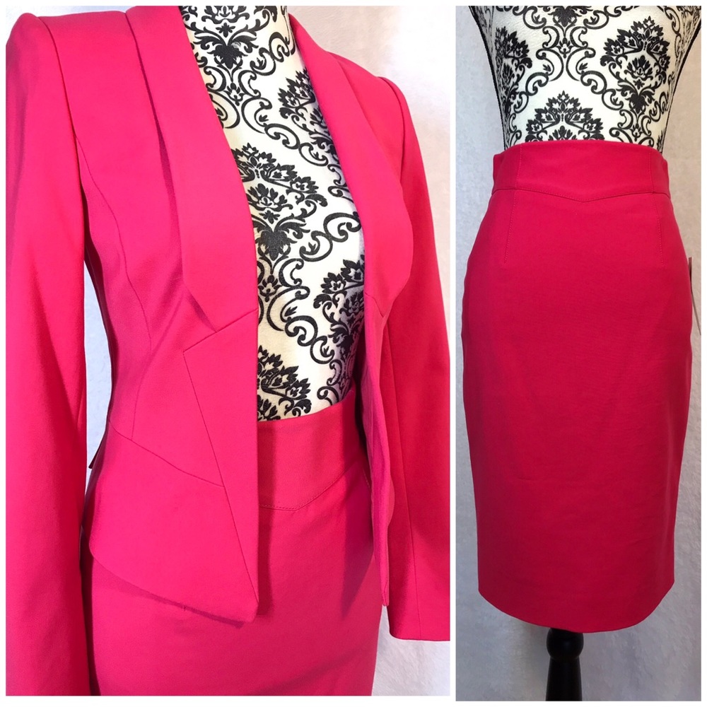 Antonio Melani Pink Jacket and Skirt Suit - Picture 1 of 8